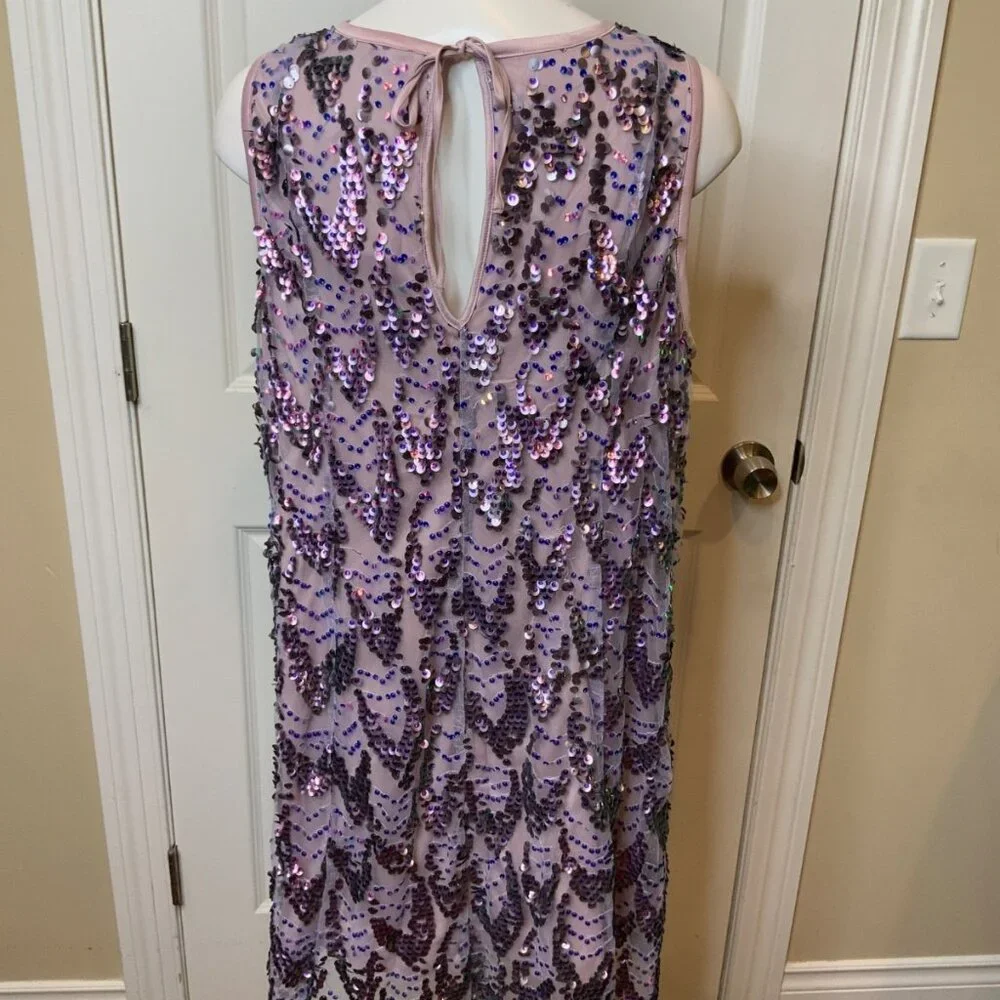 Torrid Orchid Purple Sequin Tulle Mini Dress, Size 00 | M/L